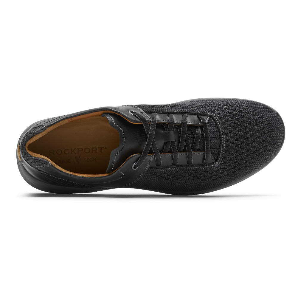 Rockport Joggesko Herre Svart - Pulsetech Plain Toe - DSVO38724